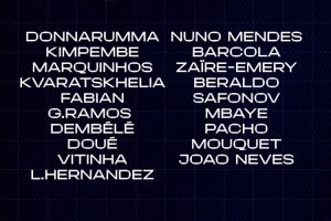 巴黎客战圣埃蒂安名单：登贝莱、K77在列，阿什拉夫、李刚仁缺席